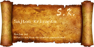 Sajtos Krizanta névjegykártya